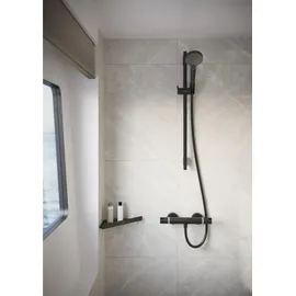Hansgrohe Ecostat Duscharmatur Aufputz mit Thermostat für 1 Verbraucher schwarz matt 13116670
