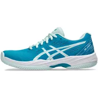 Asics Damen Gel-Game 9 Clay/OC Sneaker, Aquamarin/Weiß, 36 EU