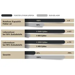 FORSTER 38,4V Lithium 100Ah LiFePO4 Standard Batterie | 100A-BMS |... - 0% MwST. (Angebot gemäß §12 USt Gesetz.)
