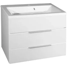 Fackelmann Waschbeckenunterbau 79,5 cm Kara Weiß 2 Schubladen