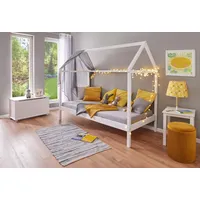 Interlink Hausbett Sun Road 90 x 200 cm Kiefer massiv lackiert weiß