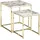 KADIMA DESIGN Beistelltisch Set Weiß Marmor 2-teilig 0 x 0 cm