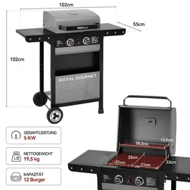 Royal Gourmet 2-Brenner Gasgrill grau
