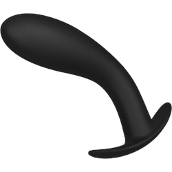 Flexibler Analdildo aus Silikon, 14,5 cm, schwarz