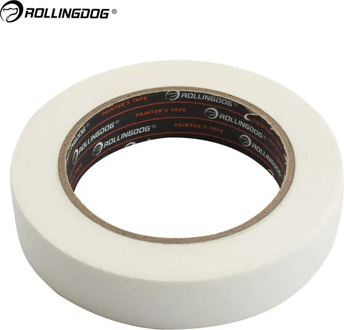 ROLLINGDOG Maskierband 24 mm, professionelles Malerband für saubere Kanten, Dekoration, Wand- und Tapetenschutz, DIY und Renovierung, leicht abziehbar, rückstandsfrei, haftstark