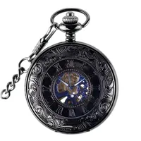 Avaner Taschenuhr mit Kette Analog Handaufzugwerk Unisex Uhr Gravierte Taschenuhr mit römische Ziffern für Herren Damen als Vatertag Muttertag Weihnachten Geschenk