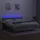 vidaXL Boxspringbett mit Matratze & LED Hellgrau 160x200 cm Stoff