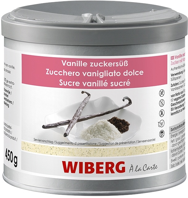 WIBERG Vanille zuckersüß Zucker mit Vanilleextrakt (450 g)