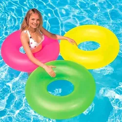 Neon aufblasbarer Schwimmreifen - 91 cm, verschiedene Farben
