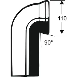 CORNAT CKAB9000 WC-Ablaufbogen 90 Grad Weiß