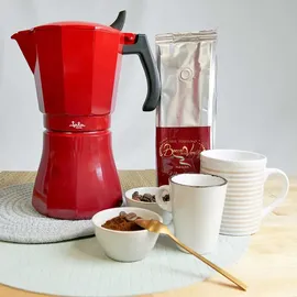 Jata Espressokocher 12 Tassen Rot
