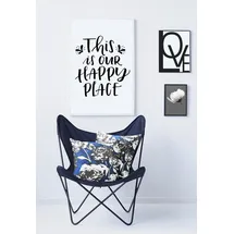 APELT Evelyn 46 x 46 cm Blau/Schwarz