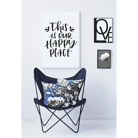 APELT Evelyn 46 x 46 cm Blau/Schwarz