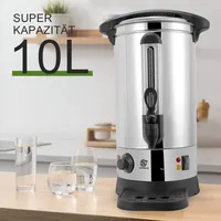 SUPERLEX 10L Glühweinkocher Heißwasserspender Wasserkocher Edelstahl Einkocher