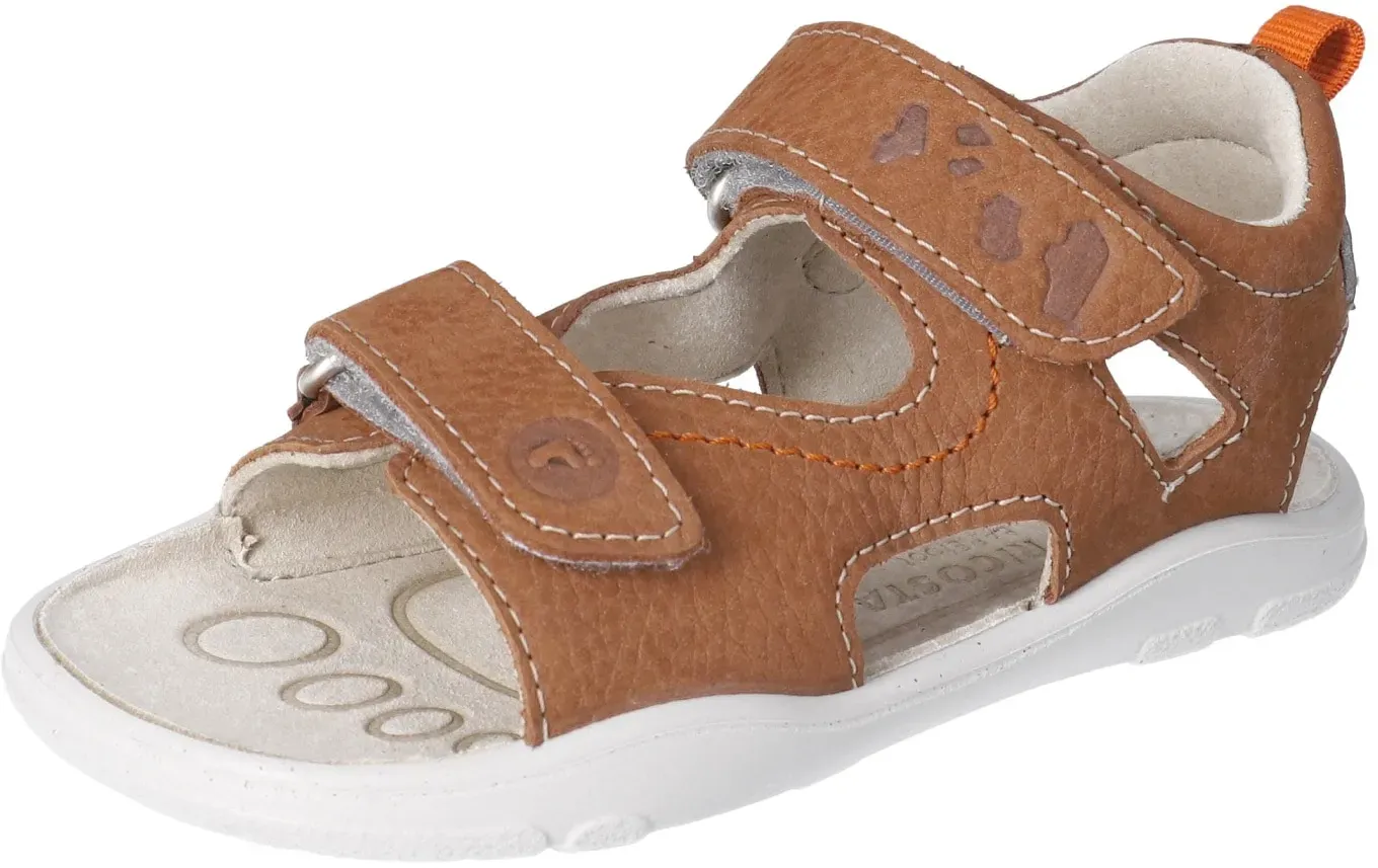 Sandale RICOSTA "YORK Barfußschuh WMS: mittel" Gr. 32, braun (hellbraun) Kinder Schuhe Barfußschuh mit flexibler Laufsohle