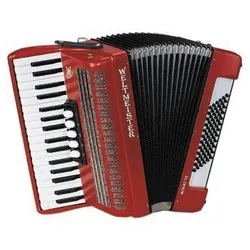 Weltmeister Achat 72 Bass Akkordeon 3-chörig Rotperloid