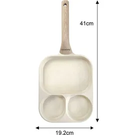 Klausberg 3-in-1 Marmorpfanne für Eier, Pfannkuchen und Crêpes 22x18cm BEIGE KLAUSBERG KB-7829 - Beige