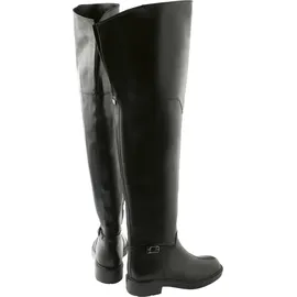 HÖGL Damen Leder Stiefel Schwarz mit Reißverschluss und extraleichter Sohle - Schwarz