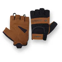 Chiba Retro Radhandschuhe Schwarz/Braun S