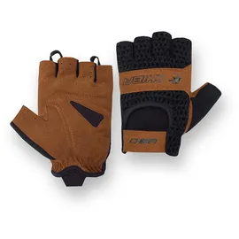Chiba Retro Radhandschuhe Schwarz/Braun S