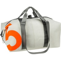 360 Grad 360° Grad Sport-tasche-XL, Rucksack groß, Unisex aus Segeltuch Kutter XL weiß mit Zahl Orange;