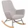 Mendler Schaukelstuhl HWC-N13 Stoff/Textil 67 x 92 x 0 cm Hellgrau