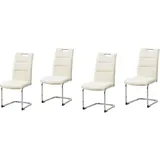 Hti-Living HTI-Line, Schwingstuhl 4er Set PU creme DannyC
