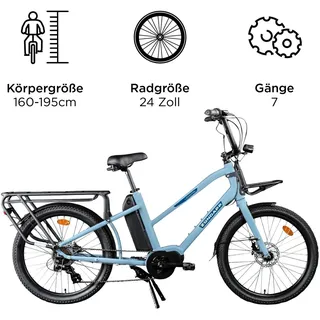 Zündapp Longtail M400 24 Zoll RH 160-195 cm blau