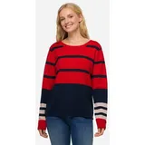 laurasøn Strickpullover Ringelmix Schwarz XL