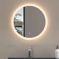 SoGood doporro LED-Badspiegel runder Wandspiegel φ50 cm Dimmbar Beschlagfrei
