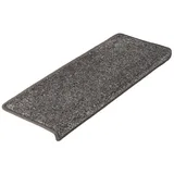 Karat Velours Stufenmatte Lyon Meliert Grau 23,5 x 65 cm Rechteckig