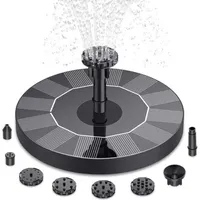 Crezuo Solar-gartenbrunnen Für Den Außenbereich, Gartenbrunnen Mit 6 Düsen, Solarpumpe Für Teich, Pool Und Terrasse.