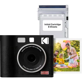 Kodak Cam Mini Shot 3 Era - Appareil Photo Instantané & Imprimante Photo Portable, Noir 3x3 (Appareil Photo + Papier Photo One-Touch)
