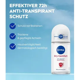 NIVEA Deodorant Dry Comfort 6 x 50 ml