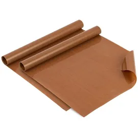 Gourmeo Dauerbackfolie für Backofen & Grill - 2x Rollen à 40 x 150 cm - Die Teflon Backfolie ist Silikonfrei, Wiederverwendbar bis über 250 Grad - Eignet sich als Dauer Backpapier