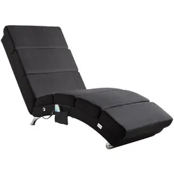 Relaxliege London Anthrazit mit Massage- & Heizfunktion
