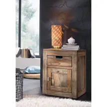 MASSIVMOEBEL24.DE Sheesham Rollcontainer 45x40x60 grau