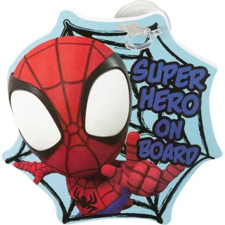 Marvel Spidey Baby on Board mit Spidey-Grafik, Spinnenform und Saugnapfbefestigung, Kindersignal an Bord