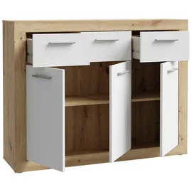 Forte Baccio 117,9 x 91,5 x 34 cm Artisan Eiche / Weiß