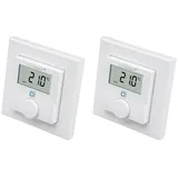 eQ-3 HOMEMATIC IP 156669A0, Wandthermostat mit Luftfeuchtigkeitssensor, 2 Stück