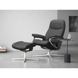 Stressless Stressless® Relaxsessel »Consul«, mit Cross Base, Größe S, M & L, Holzakzent Wenge, grau