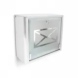 Relaxdays Briefkasten Glas
