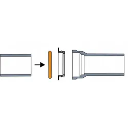 Gummi-Rollringe „A'' für Gussrohre mit Muffe (Ausführung: Gummi-Rollring ''A'' für Gussrohre mit Muffe Schwarz DN100 100x10.4mm)