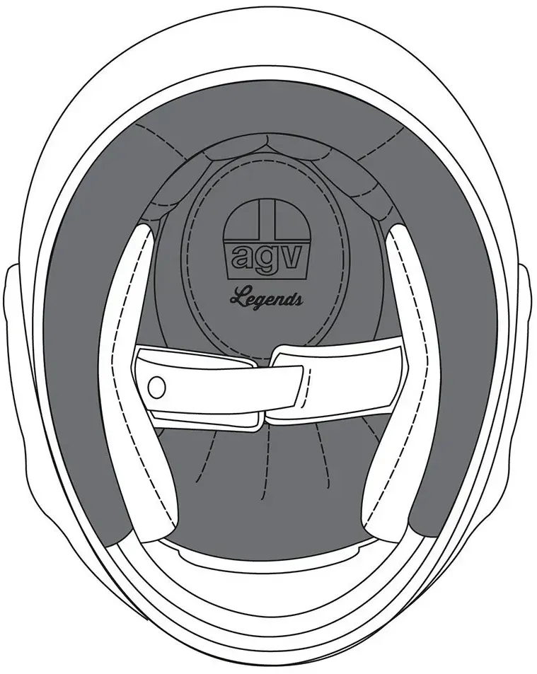 Agv X3000 Innenpolsterung - Premium Black - 2XL