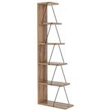 vente-unique Bücherregal 50 x 22 x 150 cm Schwarz/Natur