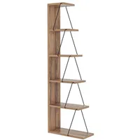 vente-unique Bücherregal 50 x 22 x 150 cm Schwarz/Natur