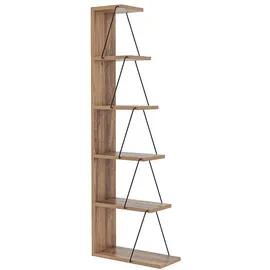 vente-unique Bücherregal 50 x 22 x 150 cm Schwarz/Natur
