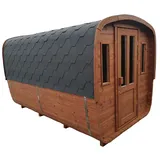 SAUNA BOX Gartensauna 350 cm Banja Holzsauna NEU THERMOHOLZ Fass 2 Räume