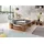 sunnypillow Palettenbett M2 aus Holz 120 x 200 cm mit Lattenrost Stabiles Seniorenbett Kinderbett Jugendbett Gästebett erhöhtes Einzelbett Bettge...