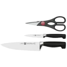 Zwilling Vier Sterne Messerset 3-tlg. Schwarz/Silber
